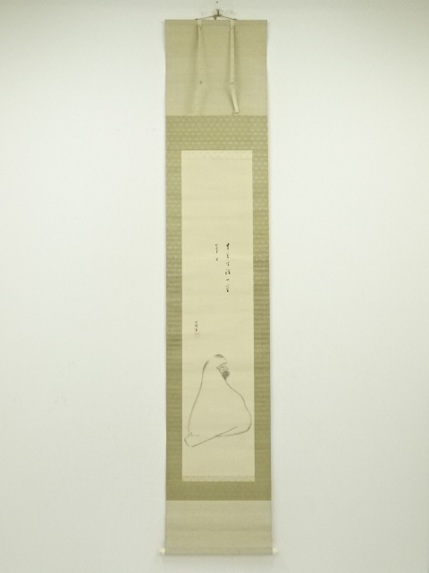 JAPANESE HANGING SCROLL / HAND PAINTED / DARUMA  